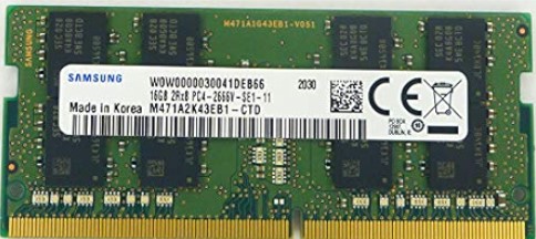 Samsung DDR4 2666Mbps 16GB Unbuffered Non-ECC SODIMM 1Gx8