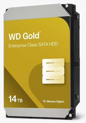 Western Digital WD Gold Enterprise Class SATA HDD, 14TB, Cache Size 512MB