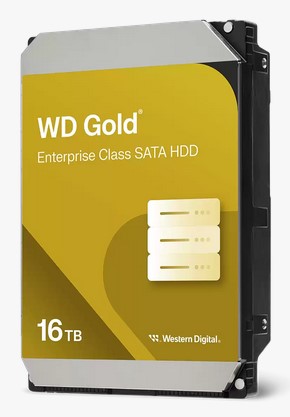 Western Digital WD Gold Enterprise Class SATA HDD, 16TB, Cache Size 512MB