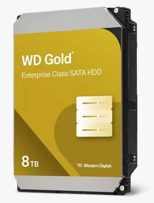 Western Digital WD Gold Enterprise Class SATA HDD, 8TB, Cache Size 256MB