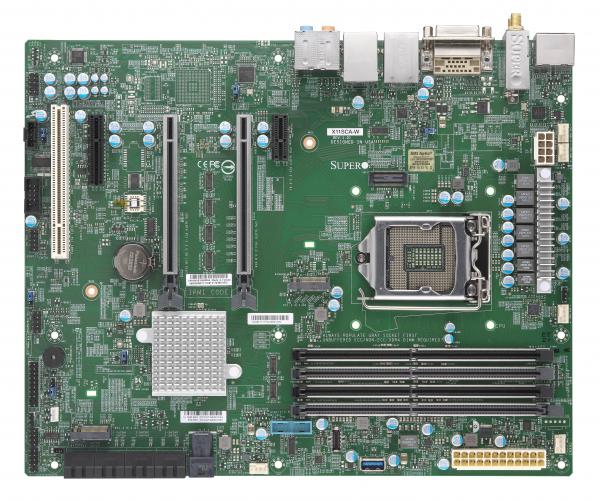 Supermicro Motherboard X11SCA-W Single Intel® Xeon® E-2100 Processor Intel® Xeon® E-2200 Processor 8th/9th Generation Intel® Core™ i9/Core™ i7/Core™ i5/Core™ i3/Pentium®/Celeron® Processor