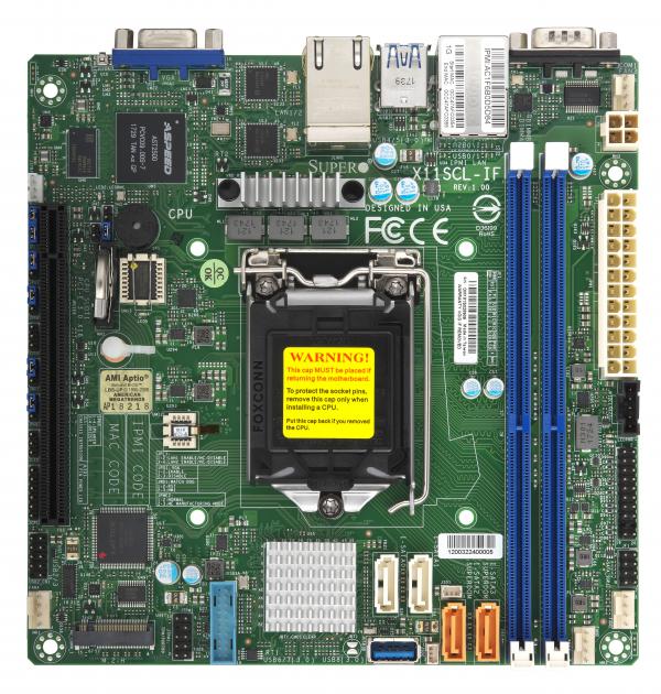 Supermicro Motherboard X11SCL-iF Single 8th/9th Generation Intel® Core™ i3/Pentium®/Celeron® Processor Intel® Xeon® E-2100 Processor Intel® Xeon® E-2200 Processor