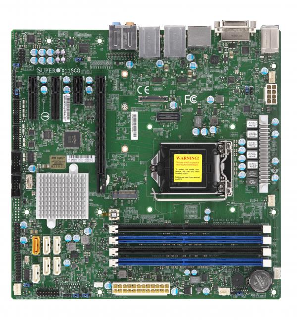 Supermicro Motherboard X11SCQ Single 8th/9th Generation Intel® Core™ i9/Core™ i7/Core™ i5/Core™ i3/Pentium®/Celeron® Processor