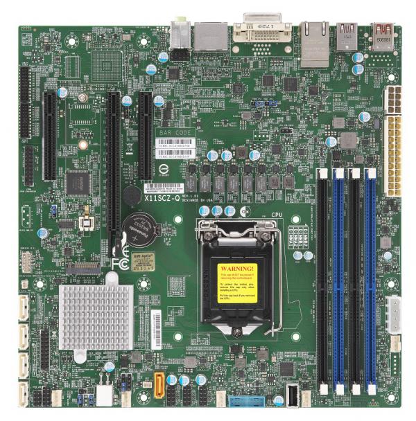 Supermicro Motherboard X11SCZ-Q Single 8th/9th Generation Intel® Core™ i9/Core™ i7/Core™ i5/Core™ i3/Pentium®/Celeron® Processor