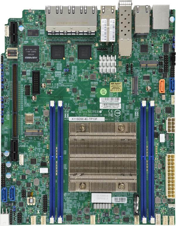 Supermicro Motherboard X11SDW-4C-TP13F Single Intel® Xeon® Processor D-2123IT