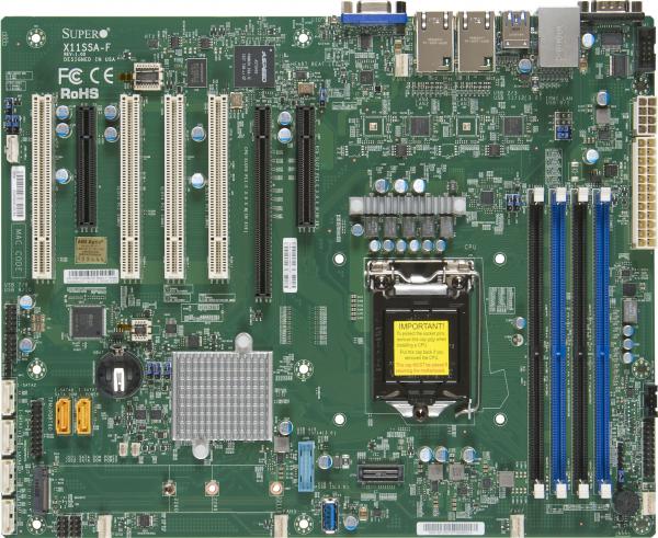 Supermicro Motherboard X11SSA-F Single Intel® Celeron®Intel® Pentium®Intel® 7th/6th Generation Core i3 series Intel® Xeon® processor E3-1200 v6/v5