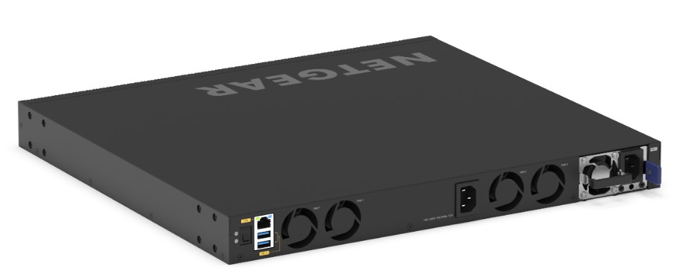 NETGEAR M4350-24X4V (XSM4328CV) — 24x10G/Multi-Gig PoE+ (576W basis, tot 720W) en 4xSFP28 25G Managed Switch